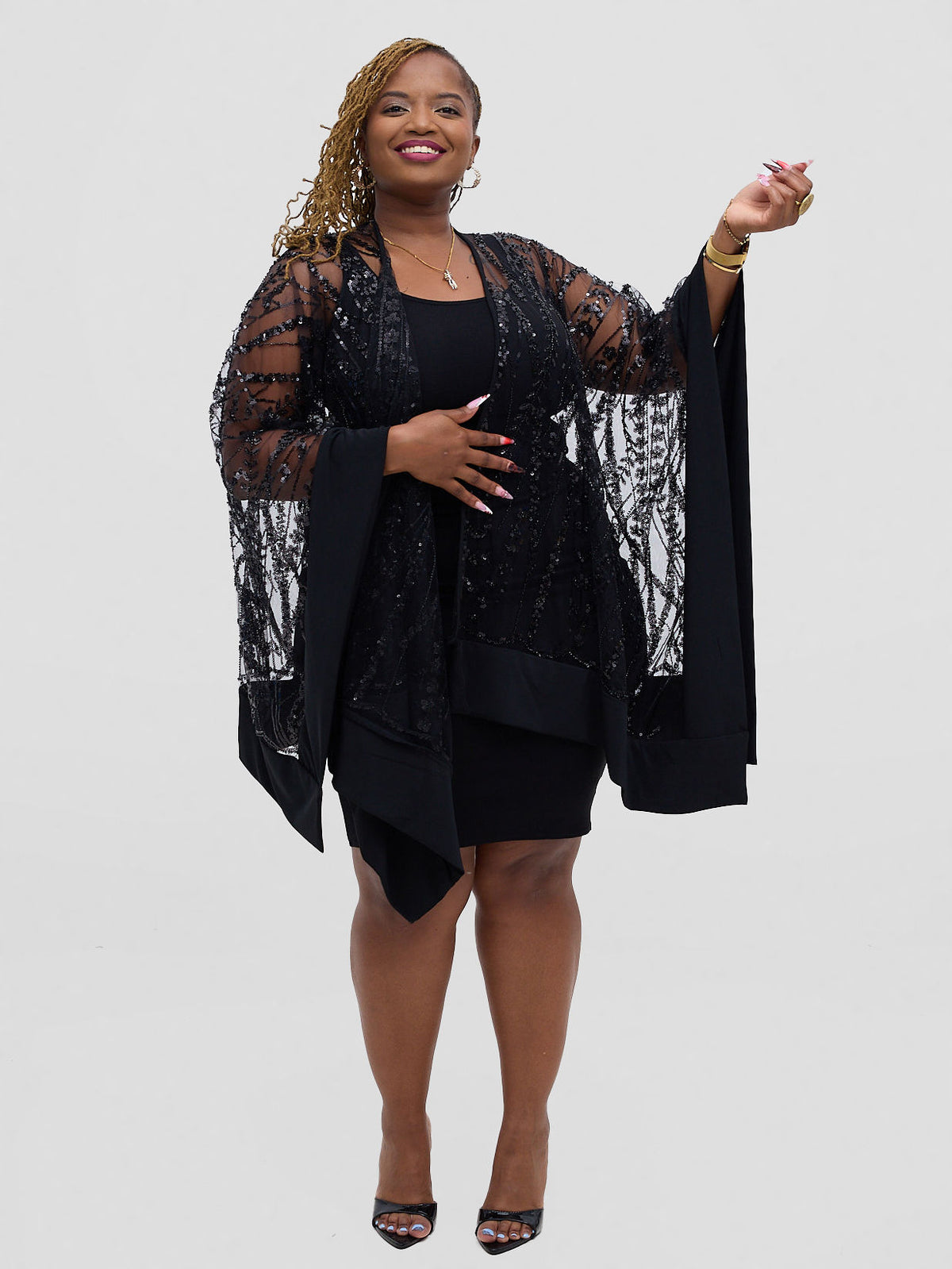 Luxury Lace Serape - Midnight Black