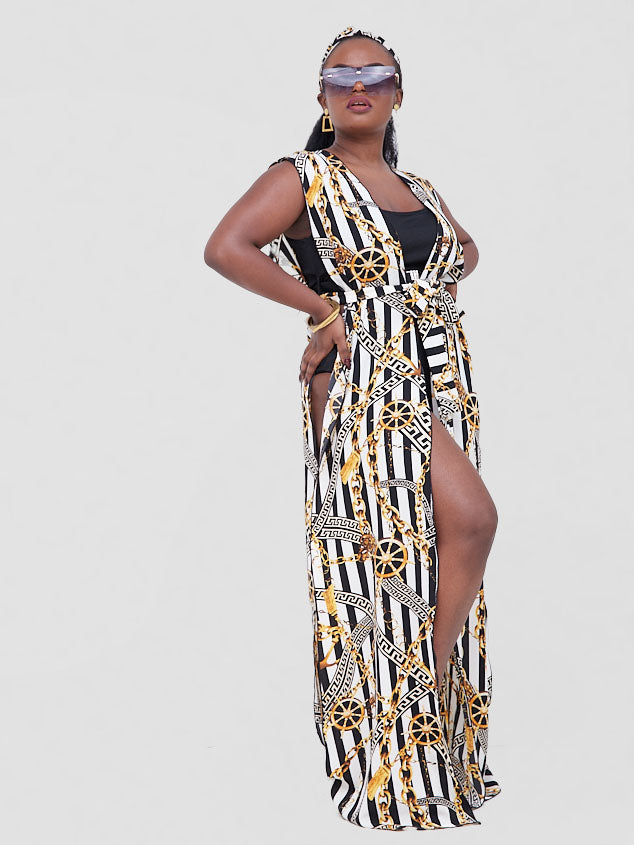 Riviera Seaside Drape - Stripped Print