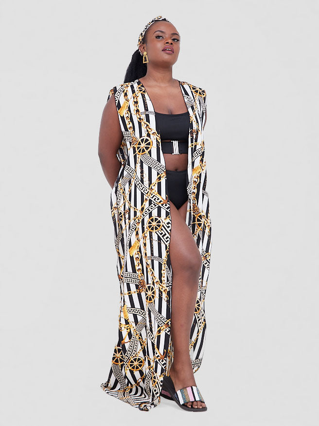 Riviera Seaside Drape - Stripped Print