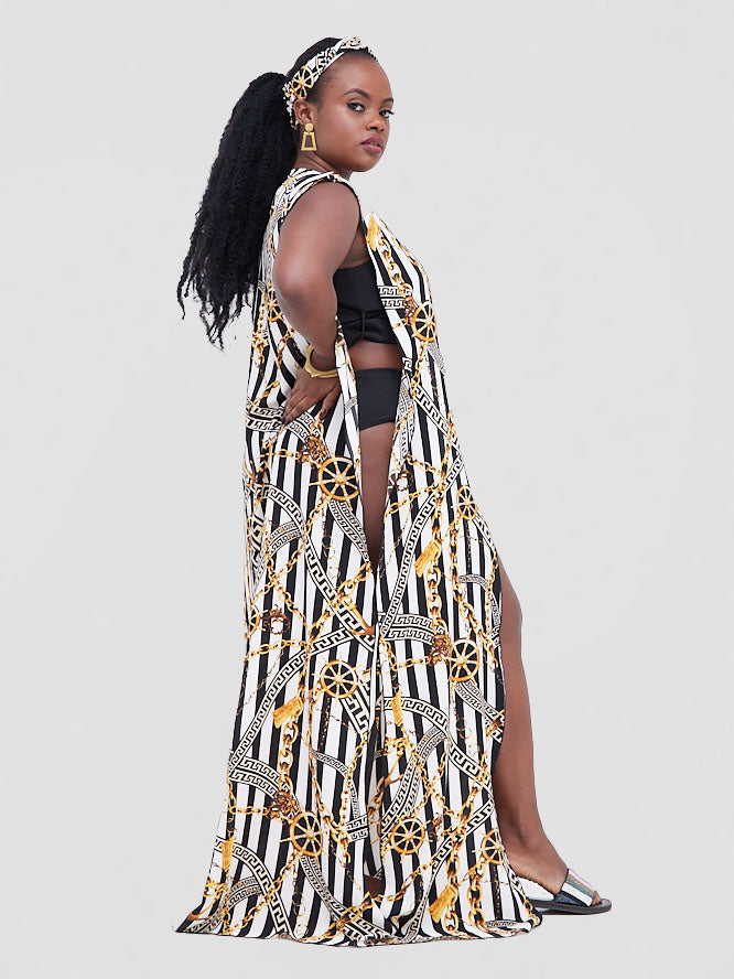 Riviera Seaside Drape - Stripped Print