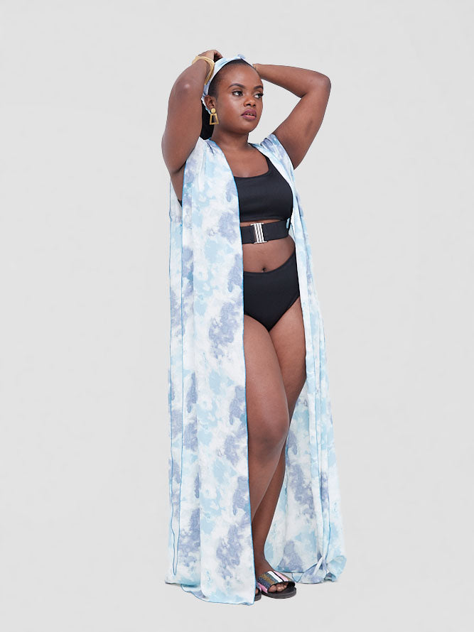 Sea Mist Seaside Drape - Blue Print
