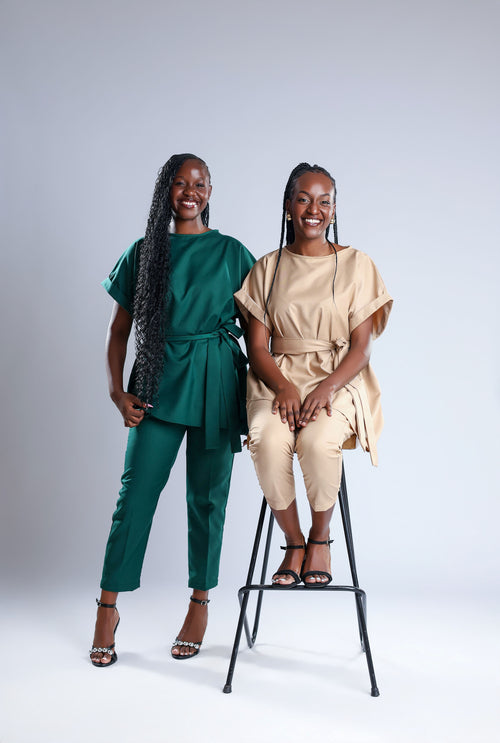 Asymmetric Monolith Set - Savannah Green