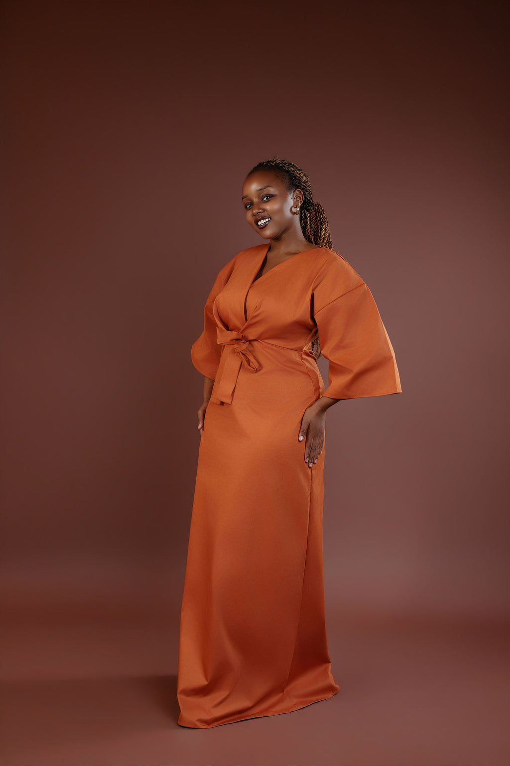 Origami Kimono Maxi - Sunset Ochre