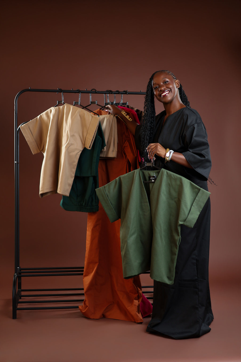 Origami Kimono Maxi - Pitch Black