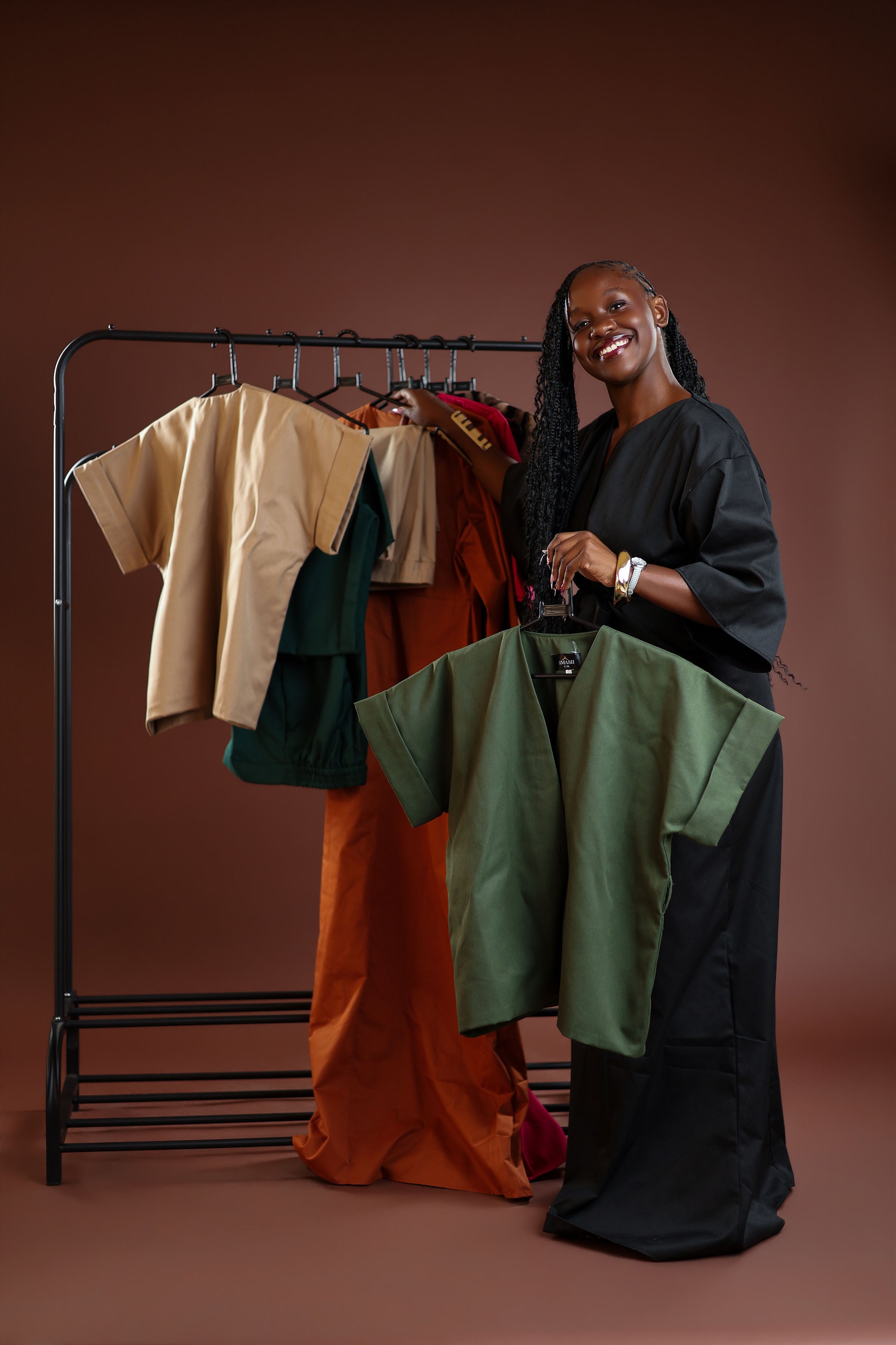 Origami Kimono Maxi - Pitch Black