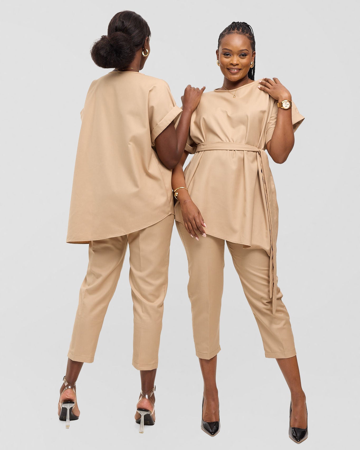 Asymmetric Monolith Set - Sahara Beige