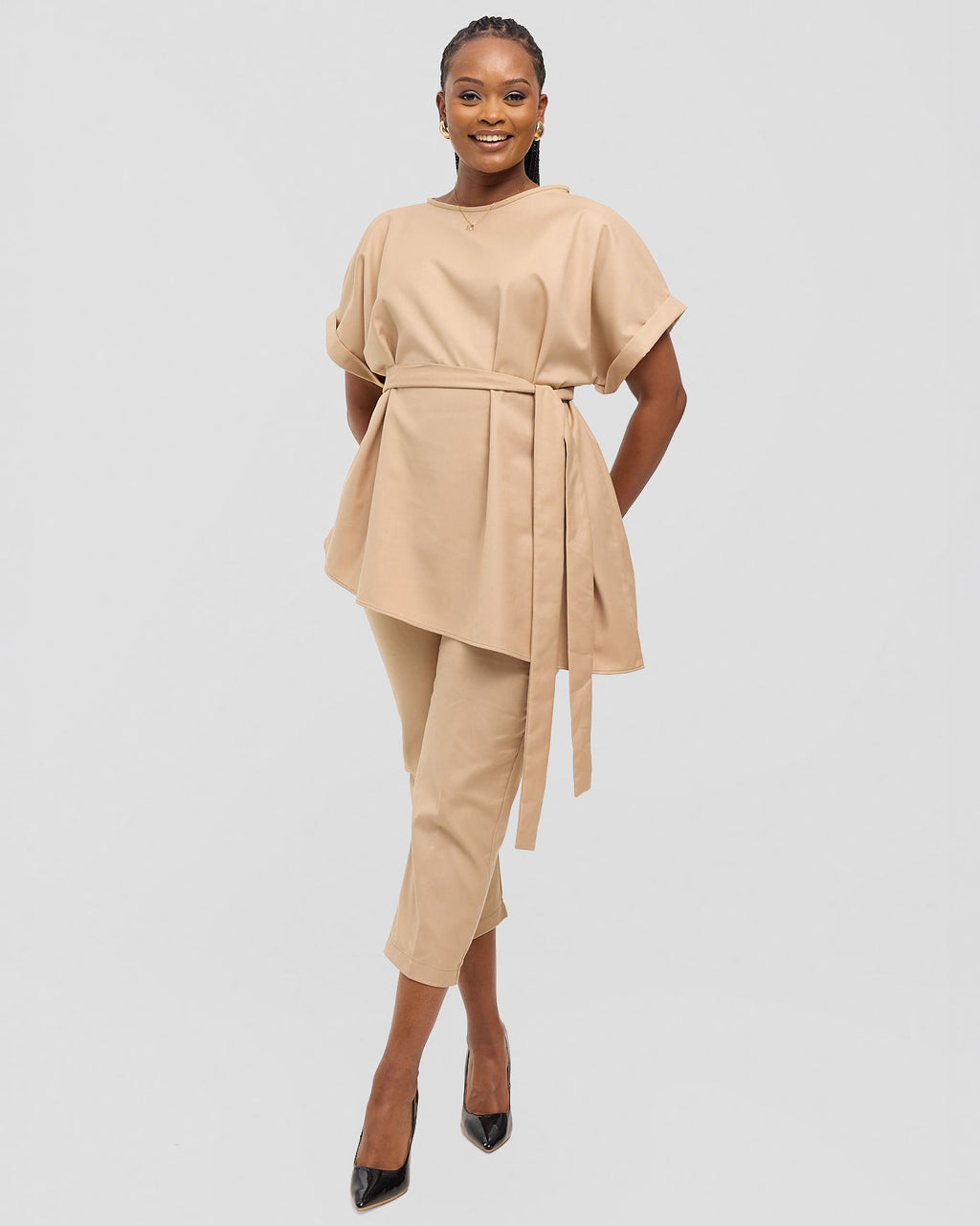 Asymmetric Monolith Set - Sahara Beige