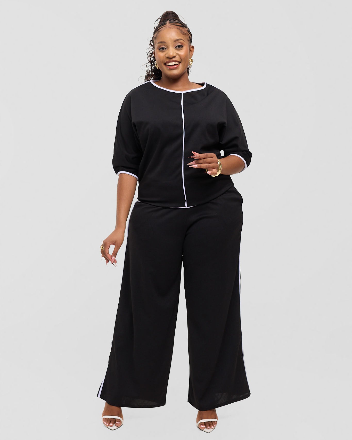 The Dolman Set - Monochrome Onyx
