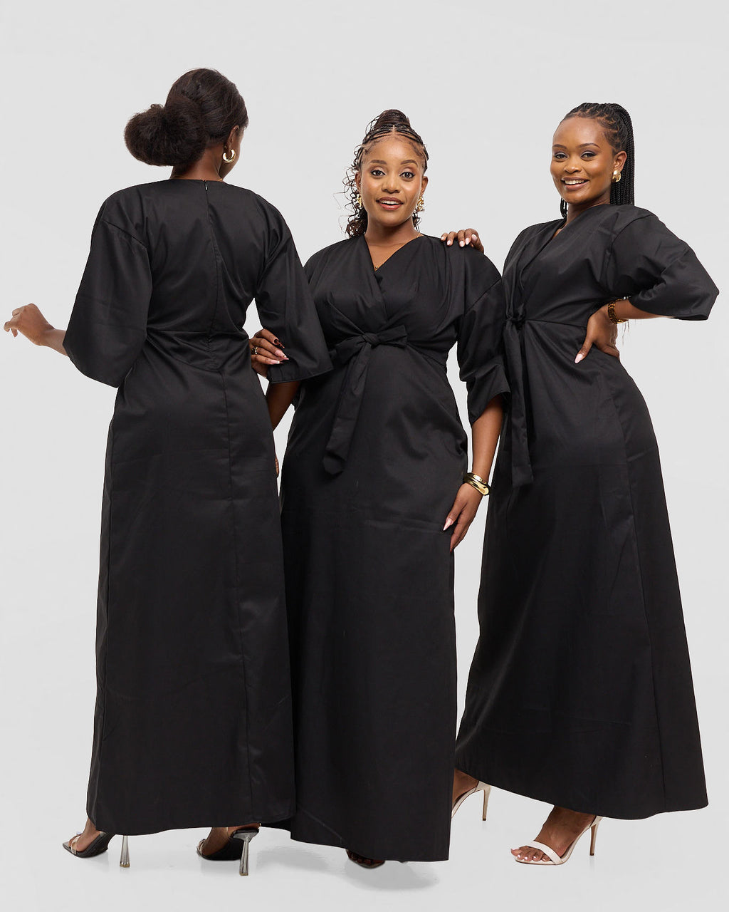Origami Kimono Maxi - Pitch Black