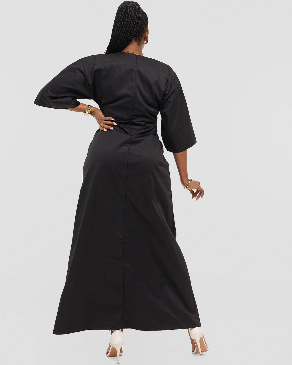 Origami Kimono Maxi - Pitch Black