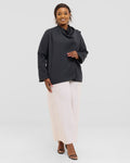 Vector Asymmetric Cardigan- Charcoal Grey