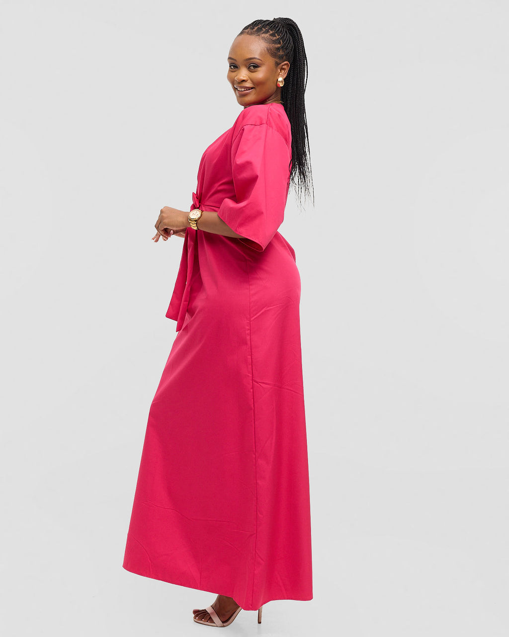 Origami Kimono Maxi - Viceroy-Hibiscus Pink