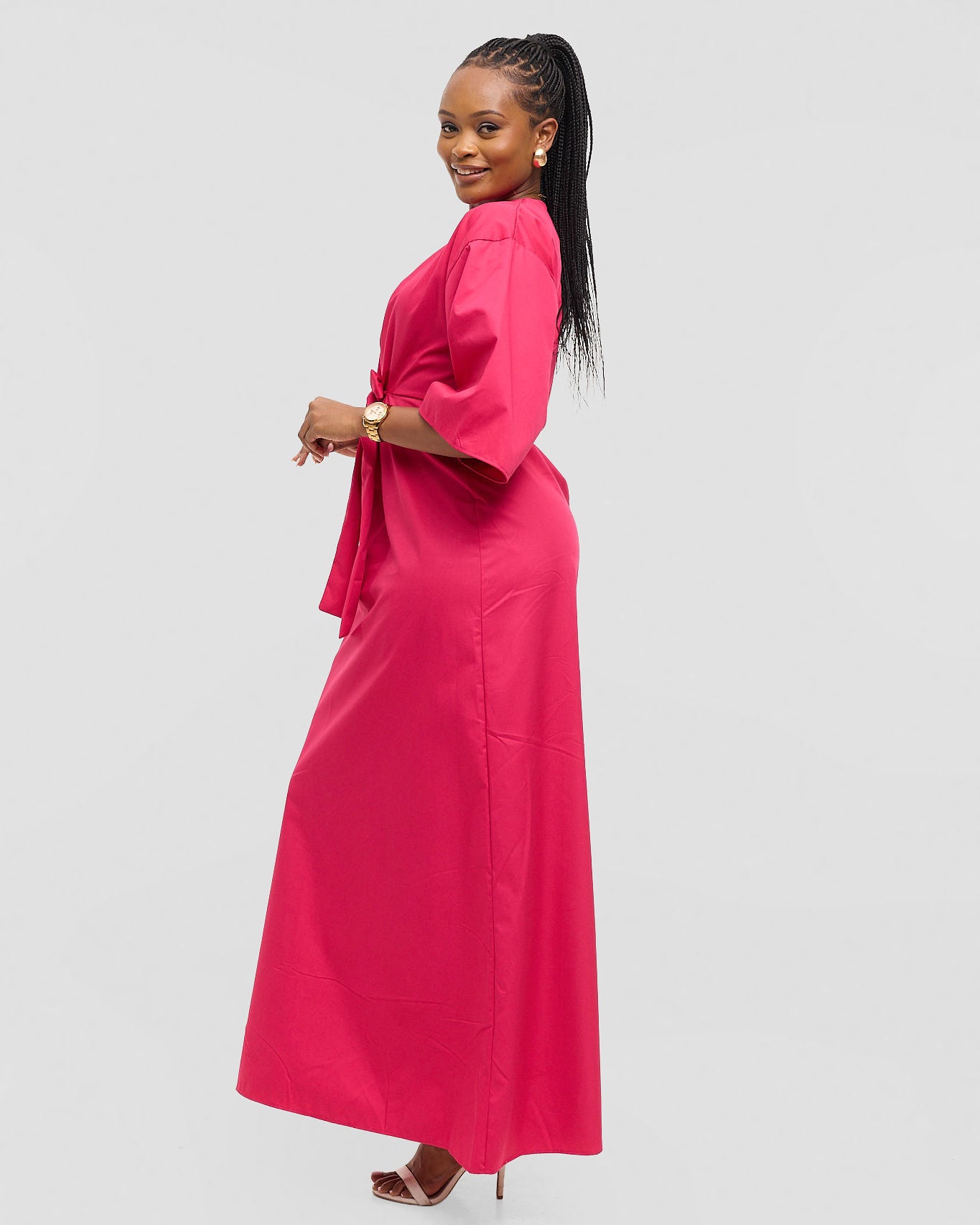 Origami Kimono Maxi - Viceroy-Hibiscus Pink