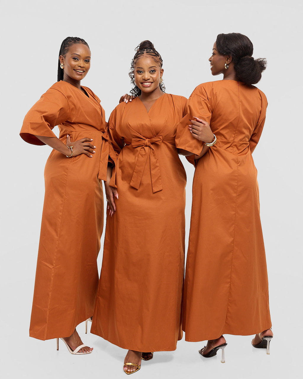 Origami Kimono Maxi - Sunset Ochre