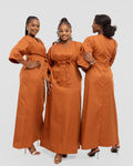 Origami Kimono Maxi - Sunset Ochre