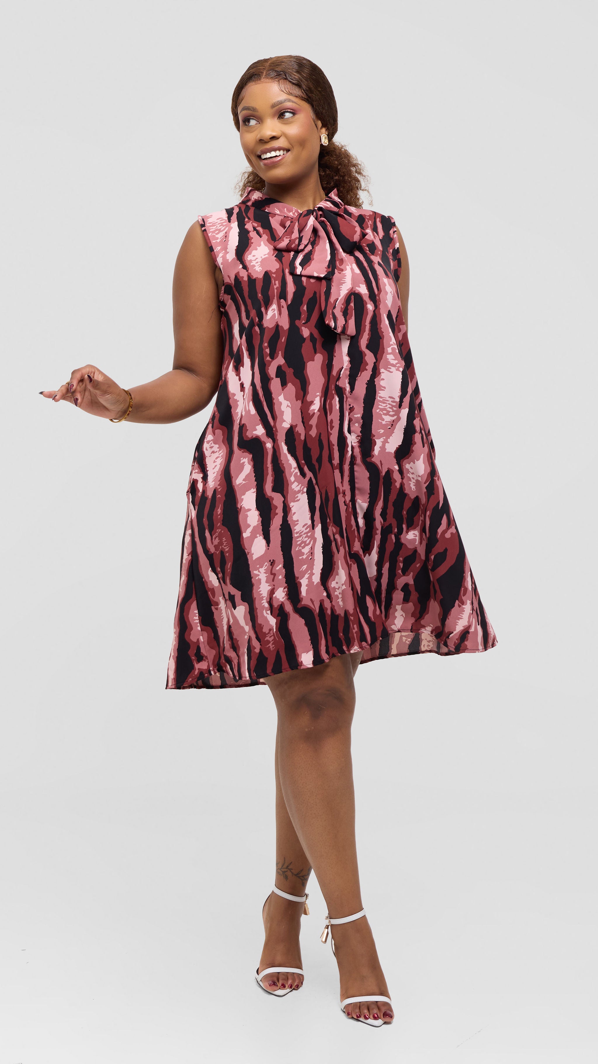 Liquid Scarf Mini Dress - Midnight Wine