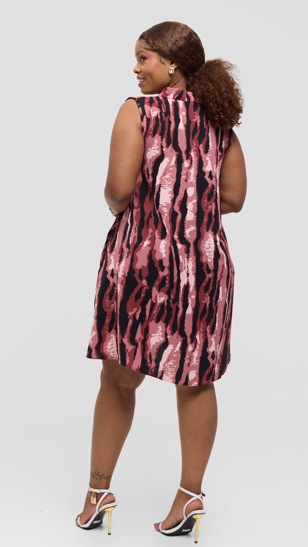 Liquid Scarf Mini Dress - Midnight Wine