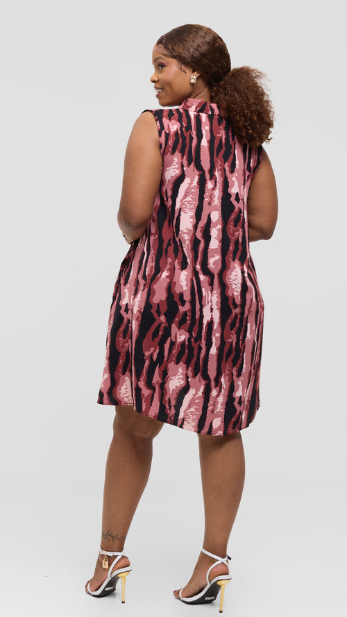 Liquid Scarf Mini Dress - Midnight Wine