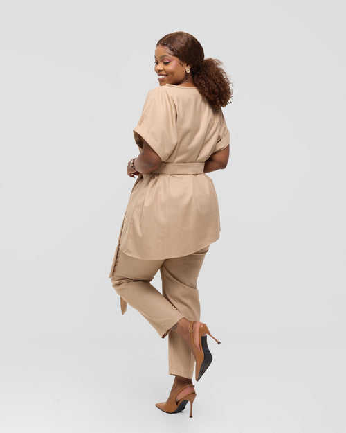 Asymmetric Monolith Set - Sahara Beige