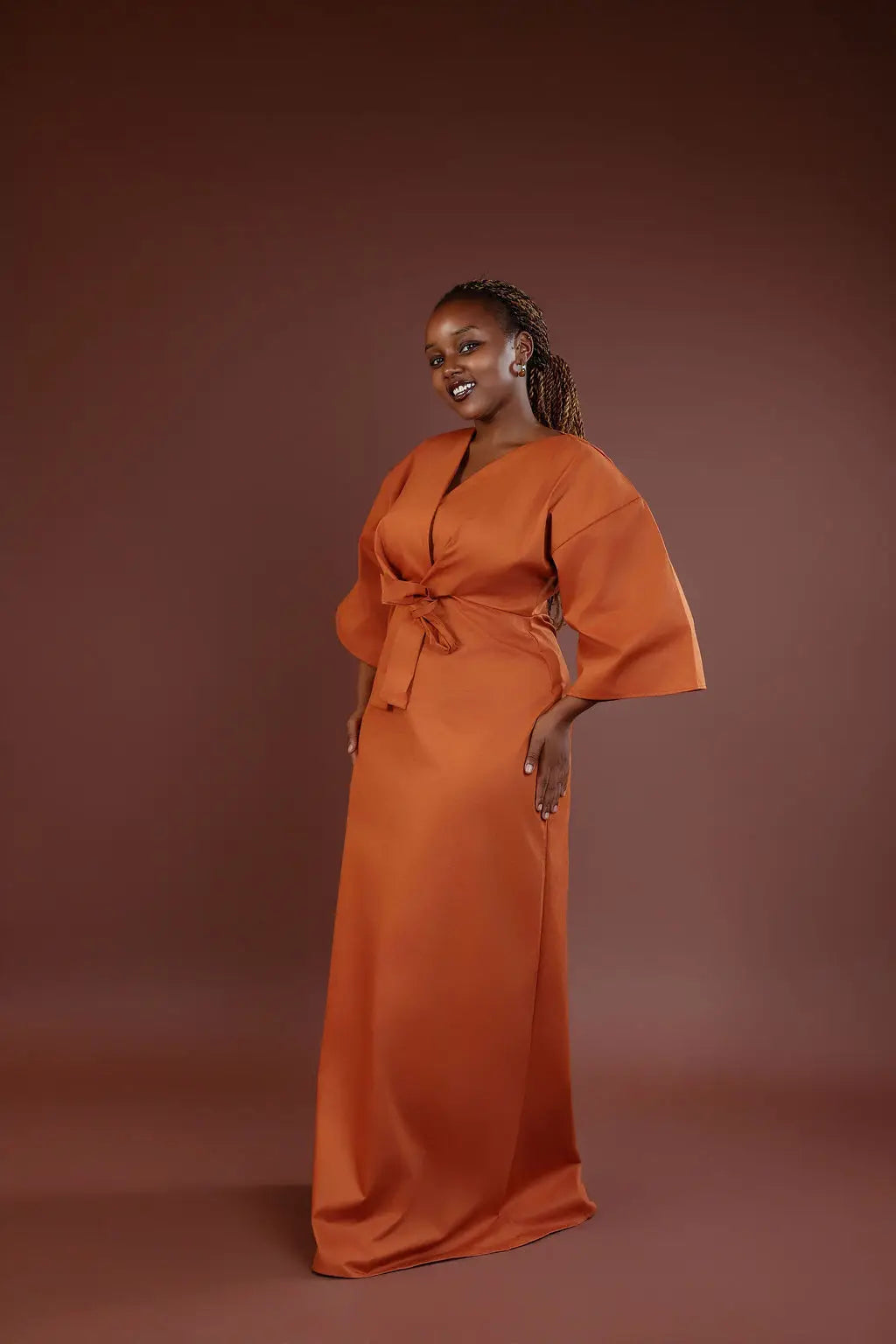 Origami Kimono Maxi - Sunset Ochre