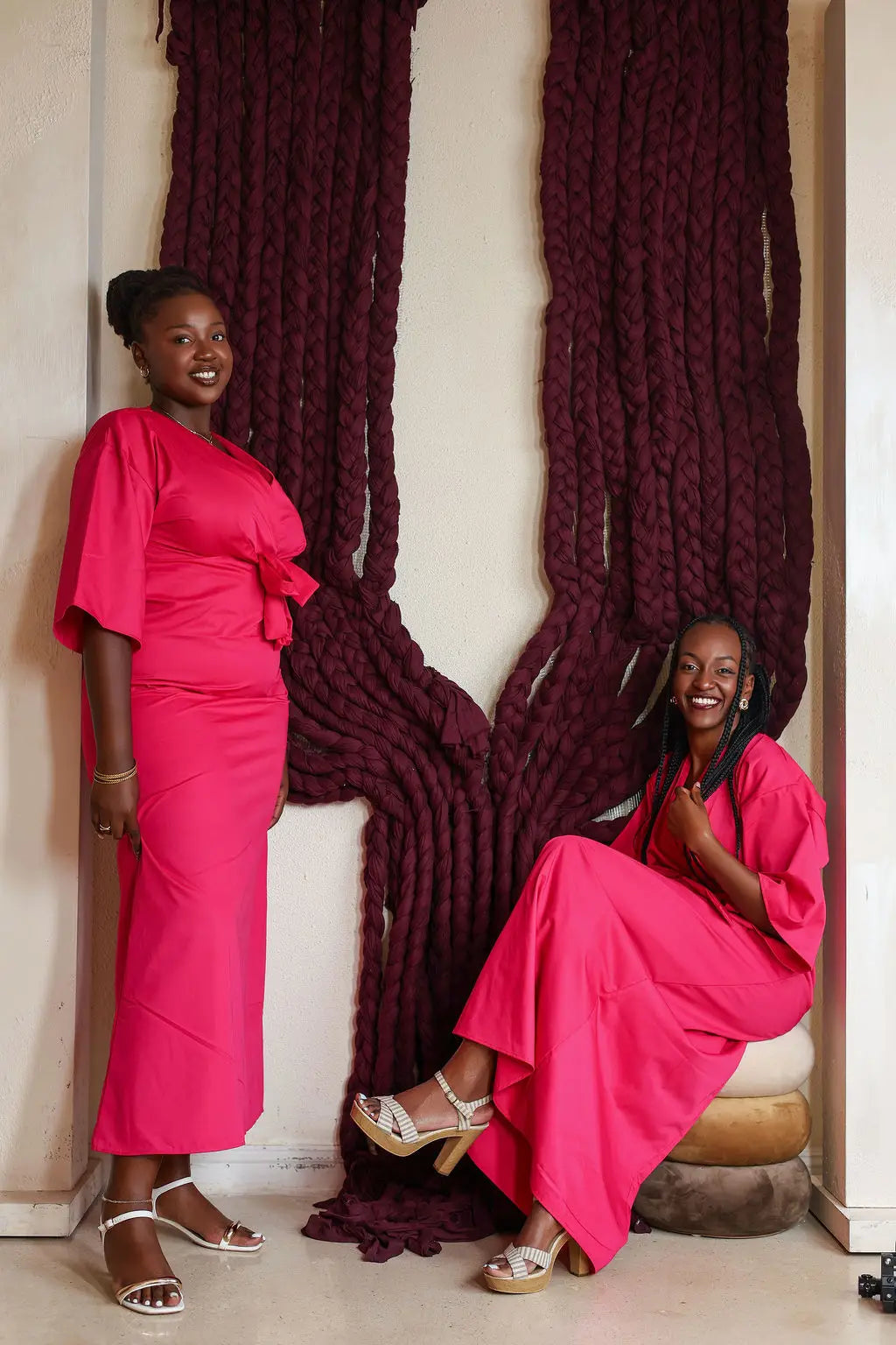 Origami Kimono Maxi - Viceroy-Hibiscus Pink