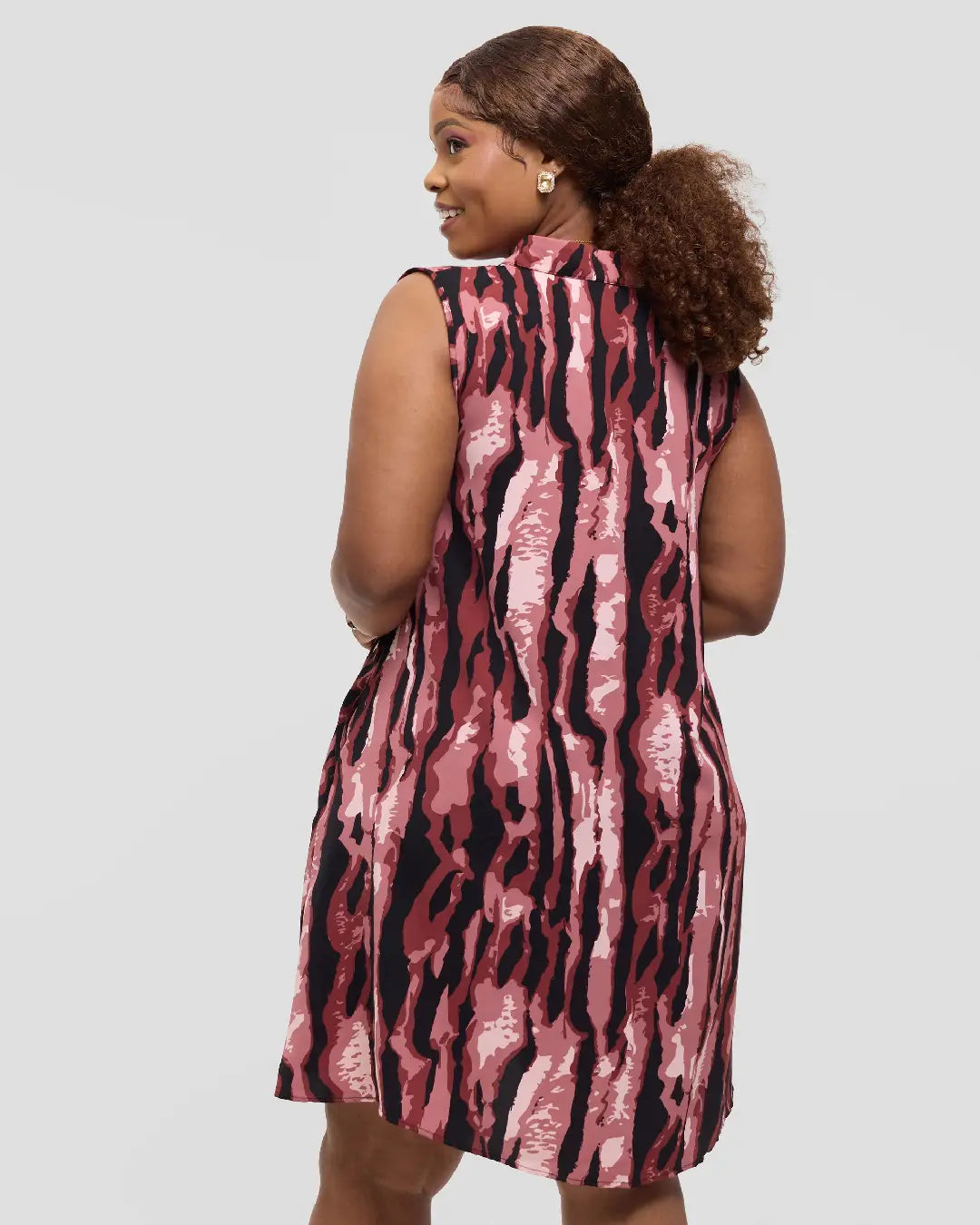 Liquid Scarf Mini Dress - Midnight Wine